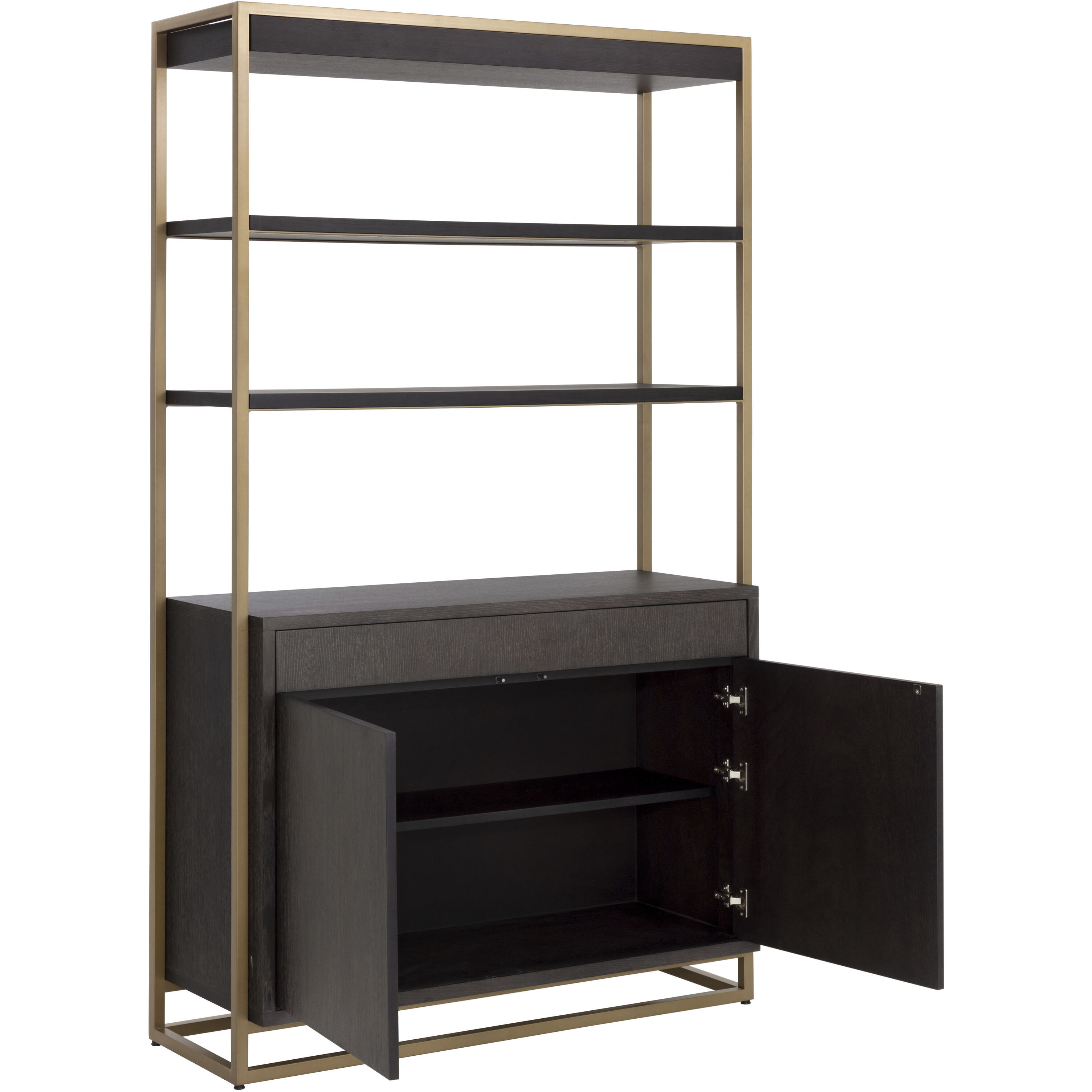 Baldessara Grey / Rustic Bronze Bookcase